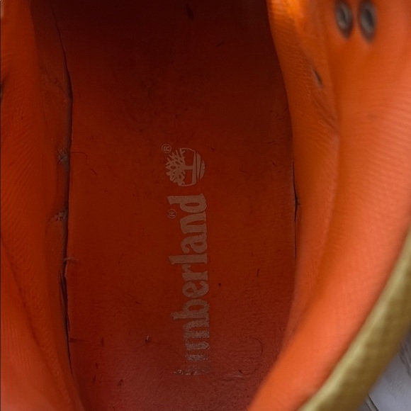 Timberland Kids White and Yellow Shoes - Picture 6 of 8